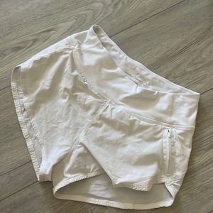 White OV Running Shorts